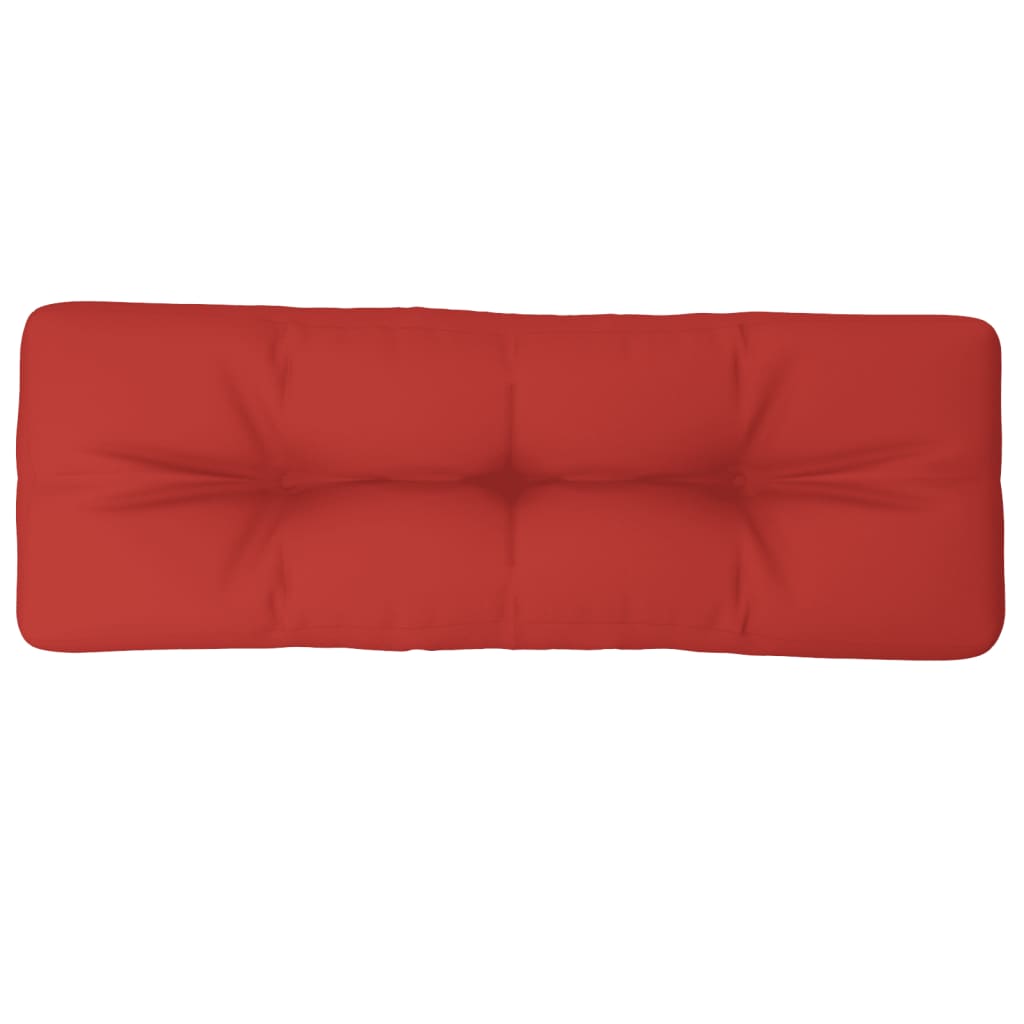 vidaXL Almofadão para sofá de paletes 120x40x12 cm tecido vermelho