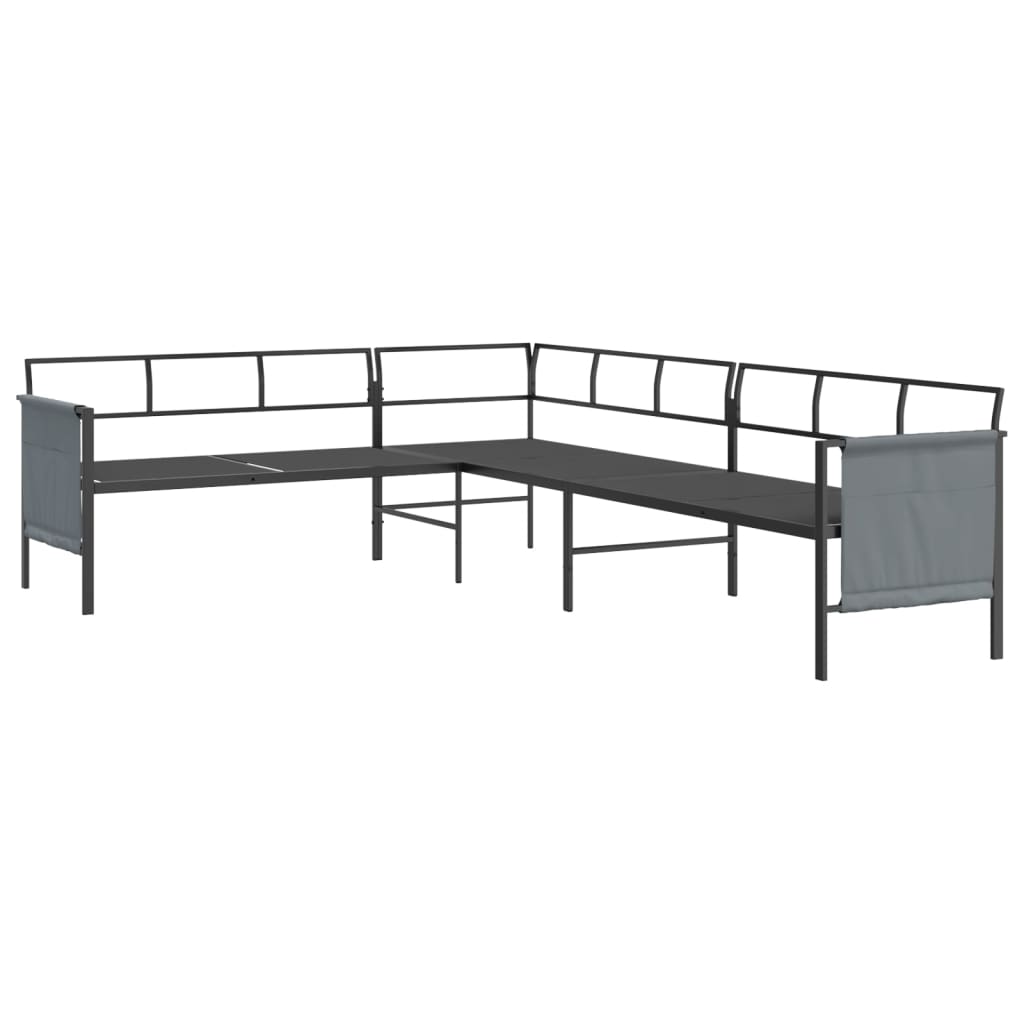 vidaXL 2 pcs conjunto lounge de jardim aço antracite