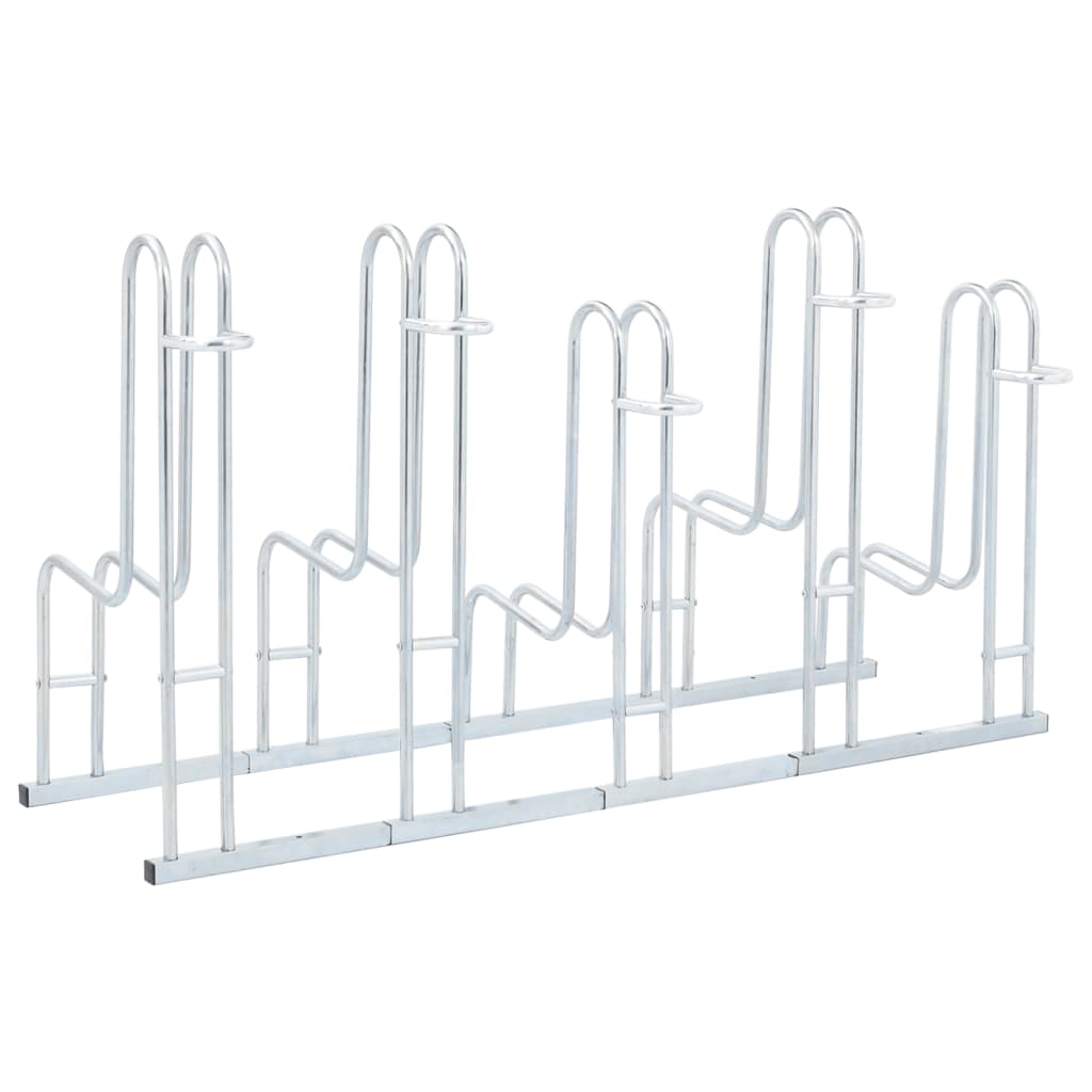 vidaXL Suporte independente para 5 bicicletas aço galvanizado