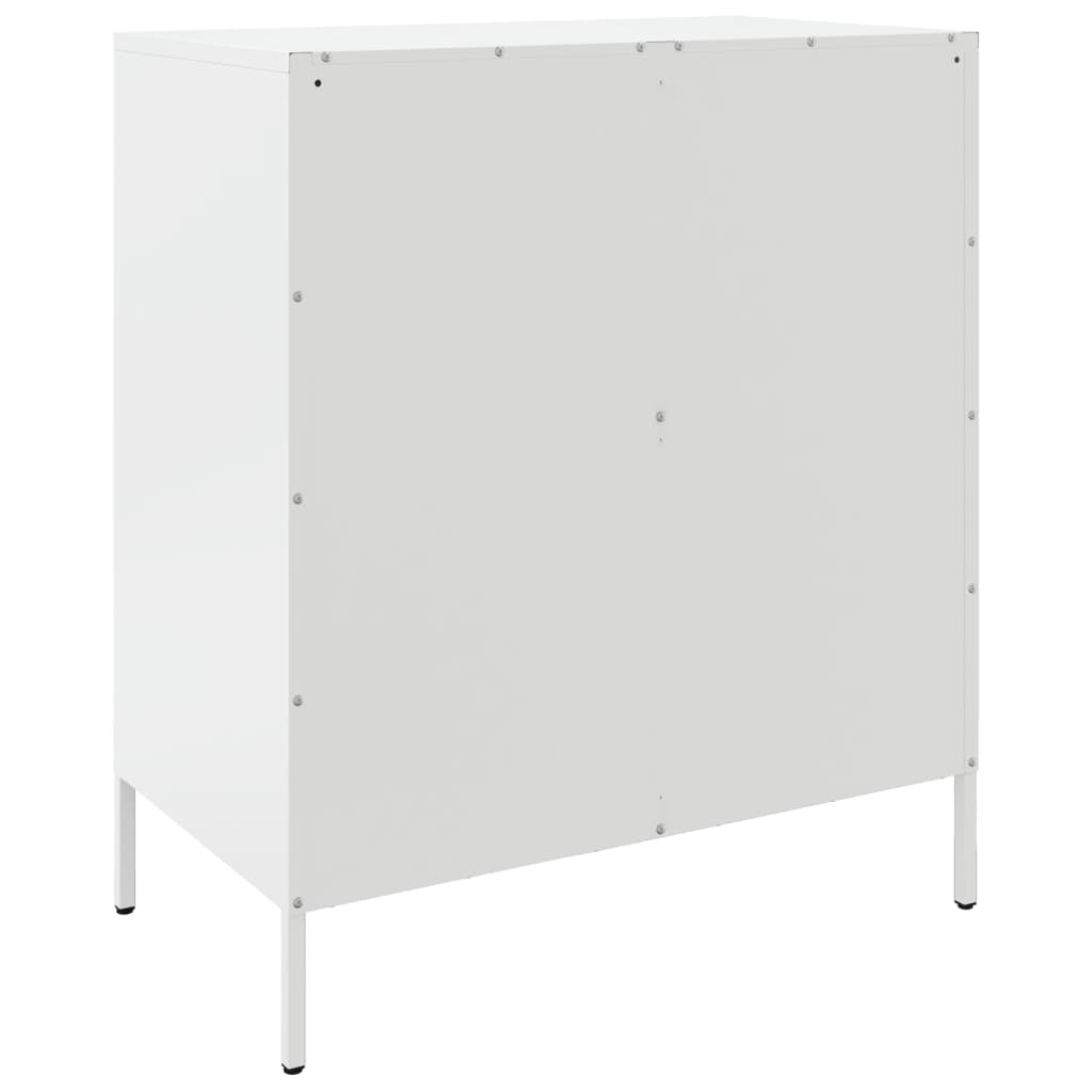 vidaXL Aparador 68x39x79 cm aço branco