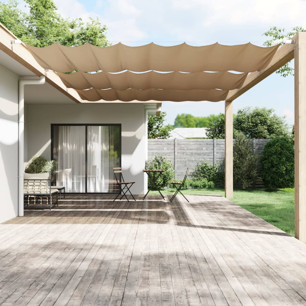 vidaXL Toldo vertical 250x360 cm tecido oxford cinza-acastanhado