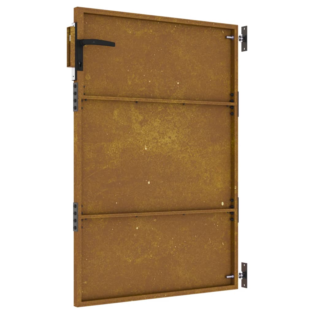 vidaXL Portão de jardim 85x125 cm aço corten