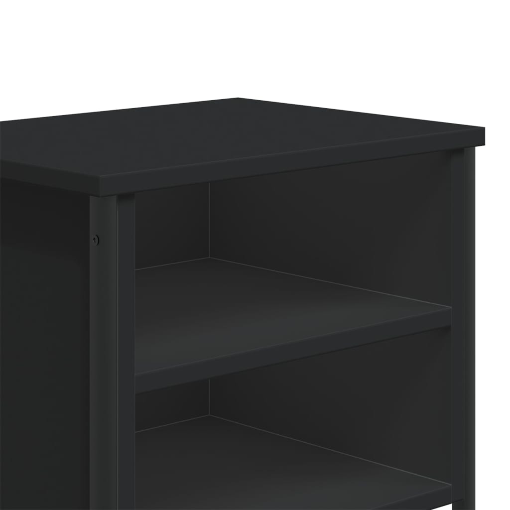 vidaXL Mesa de cabeceira 40x30x40 cm contraplacado preto