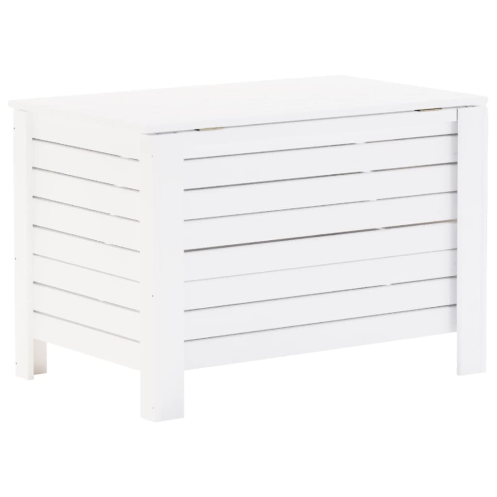 vidaXL Caixa arrumação c/ tampa RANA 100x49x54 cm pinho maciço branco