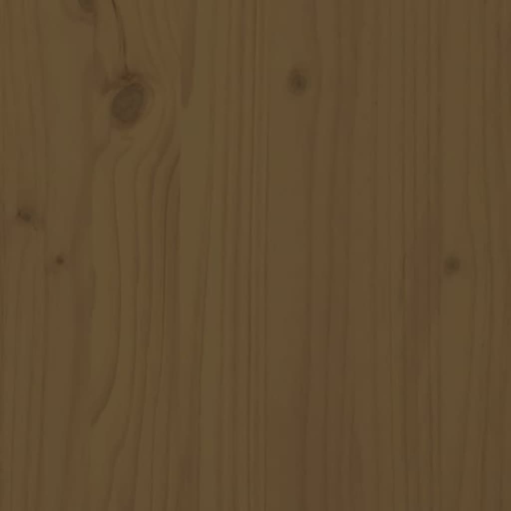 vidaXL Aparador alto 80x35x154 cm madeira de pinho maciça castanho-mel