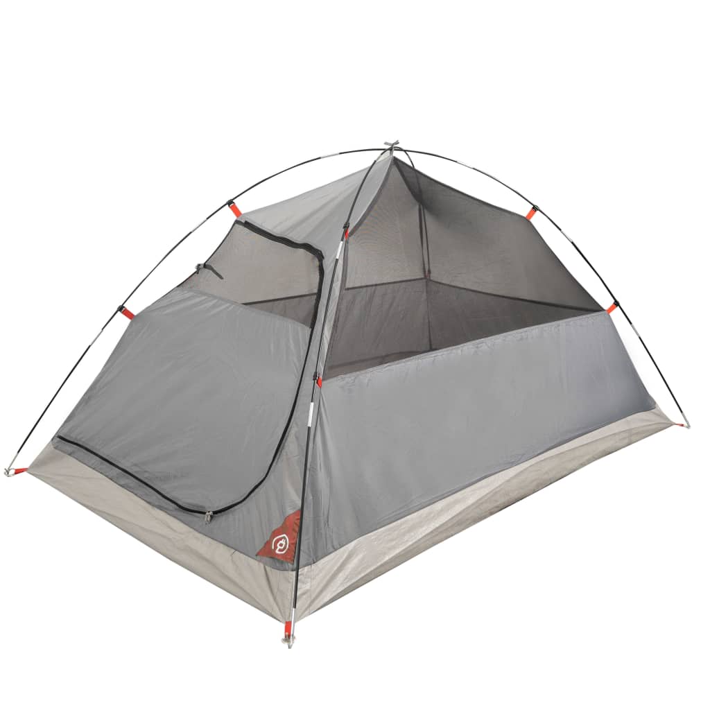 vidaXL Tenda de campismo p/ 2 pessoas tafetá 185T cinza/laranja