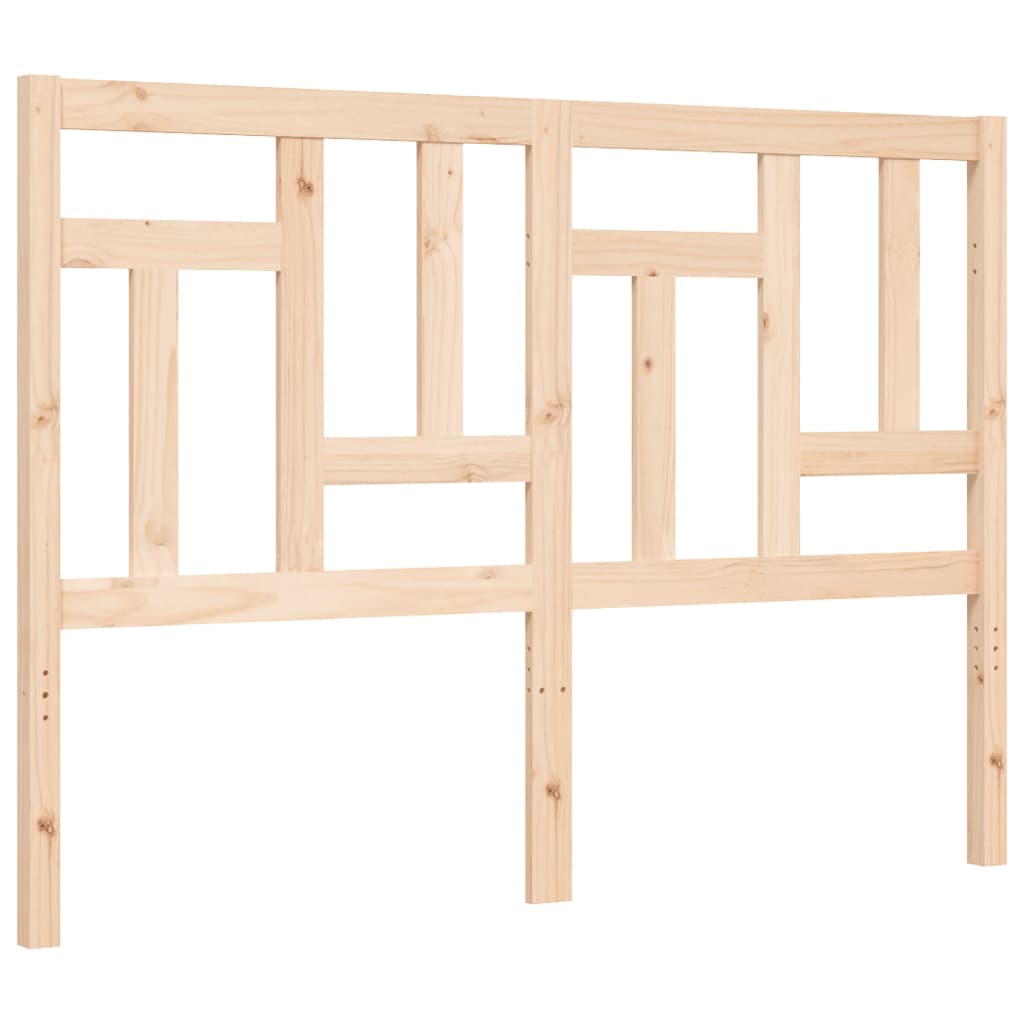 vidaXL Estrutura de cama de casal com cabeceira madeira maciça