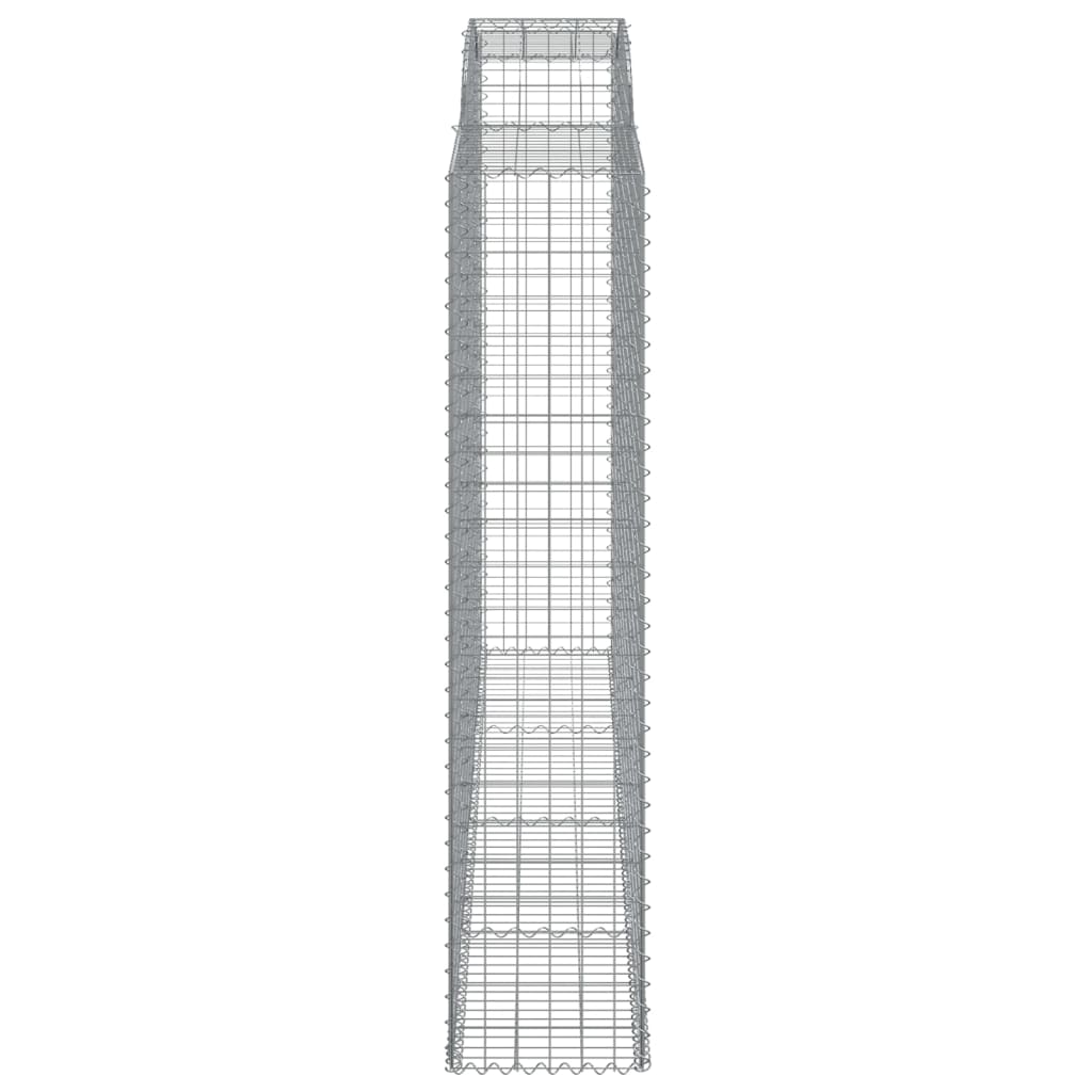 vidaXL Cestos gabião arqueados 2pcs 300x50x220/240cm ferro galvanizado