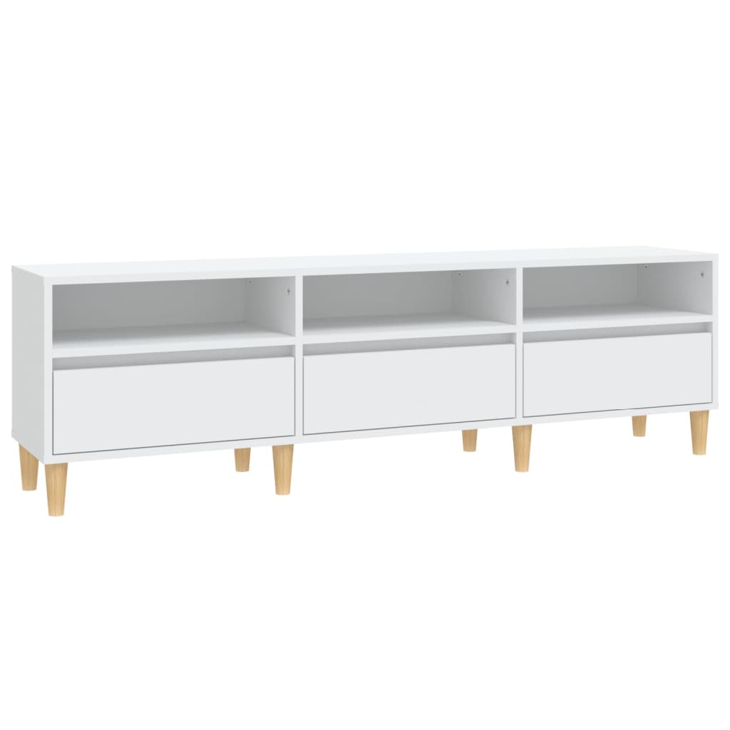 vidaXL Móvel de TV 150x30x44,5 cm derivados de madeira branco