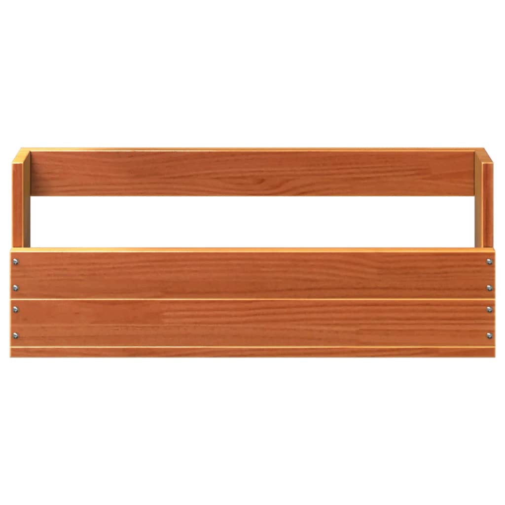 vidaXL Sapateira parede 2 pcs 59x8,5x23,5cm pinho maciço castanho cera