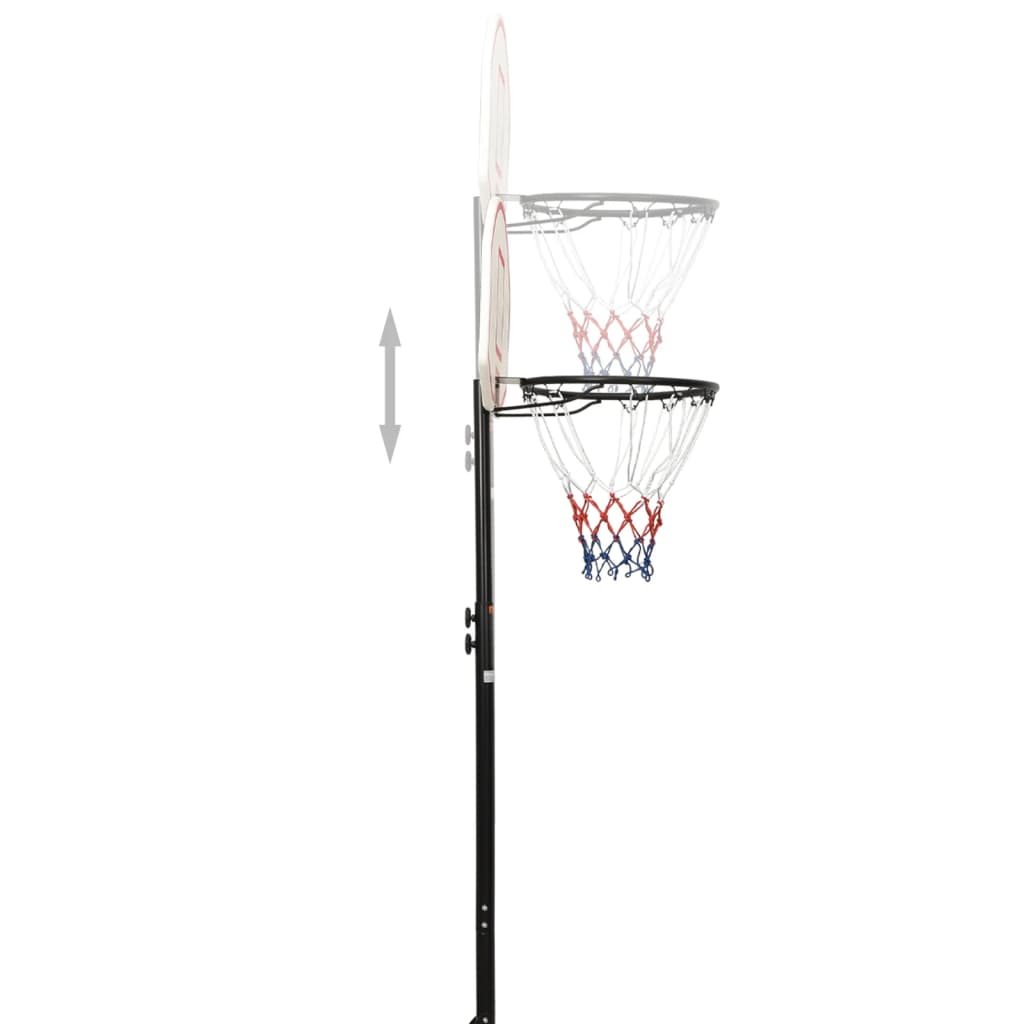 vidaXL Conjunto jogo de basquetebol portátil ajustável 180-230 cm