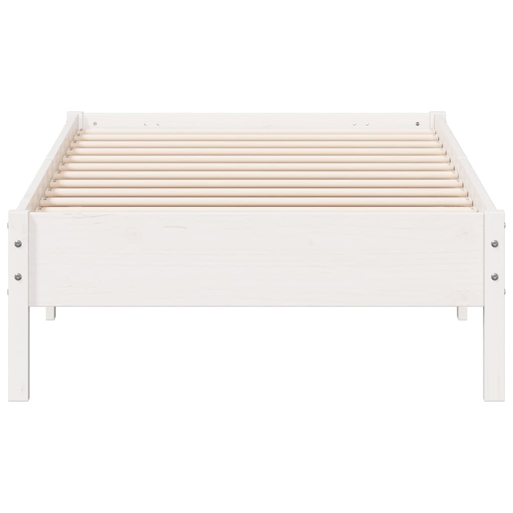 vidaXL Cama sem colchão 90x200 cm madeira de pinho maciça branco