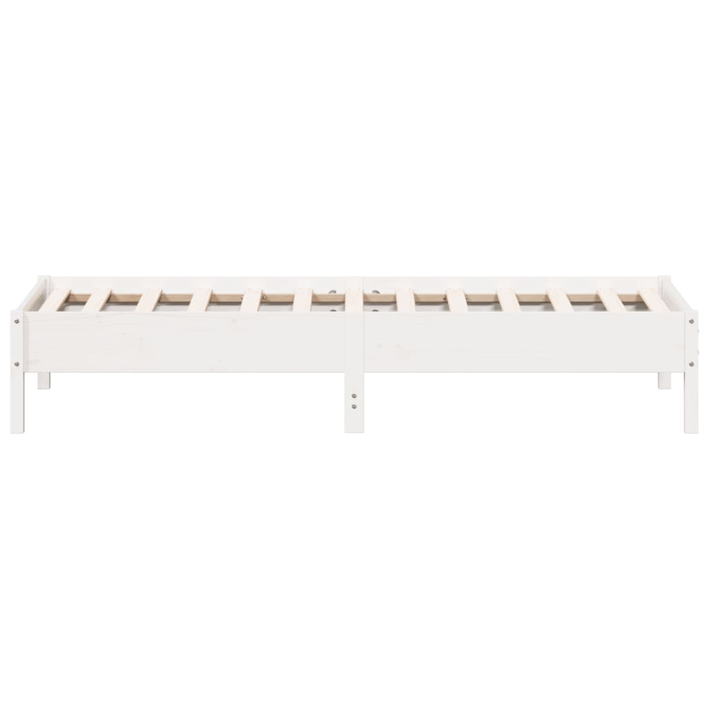 vidaXL Cama sem colchão 90x200 cm madeira de pinho maciça branco