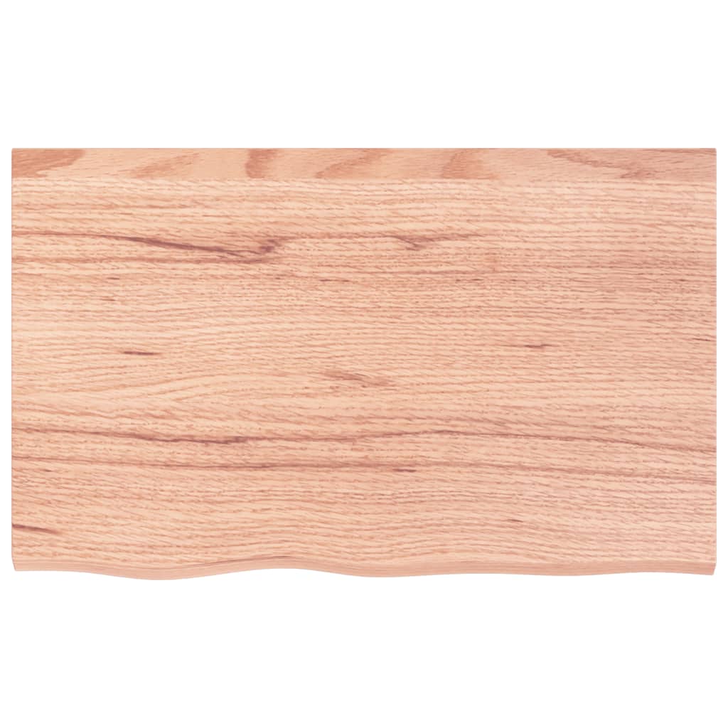 vidaXL Bancada p/ WC 80x50x(2-4) cm madeira maciça tratada castanho