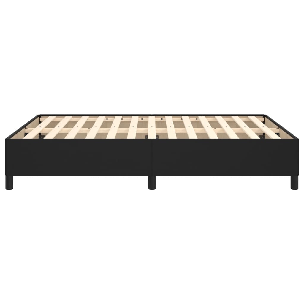 vidaXL Estrutura de cama 140x200 cm couro artificial preto