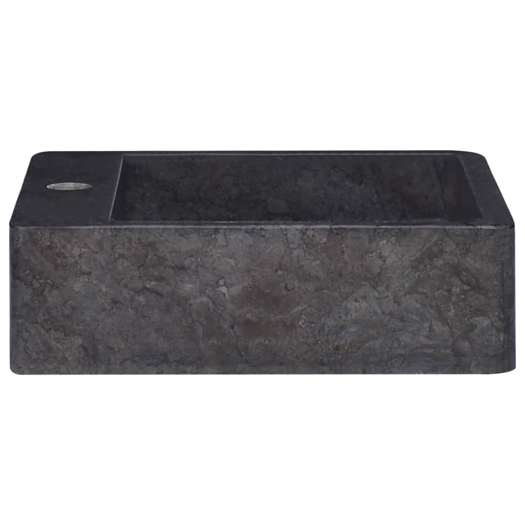 vidaXL Lavatório 40x40x12 cm mármore preto