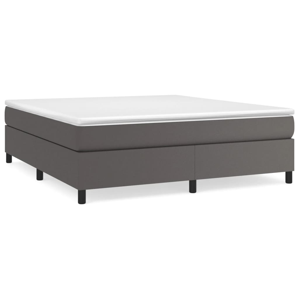 vidaXL Estrutura de cama 180x200 cm couro artificial cinzento