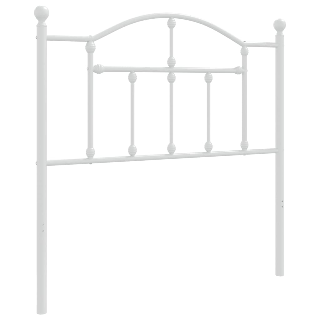 vidaXL Cabeceira de cama 90 cm metal branco