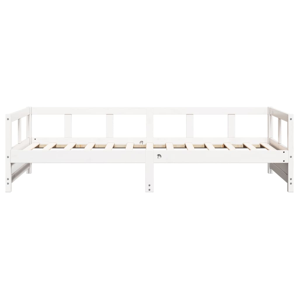 vidaXL Sofá-cama sem colchão 80x200 cm madeira de pinho maciça branco