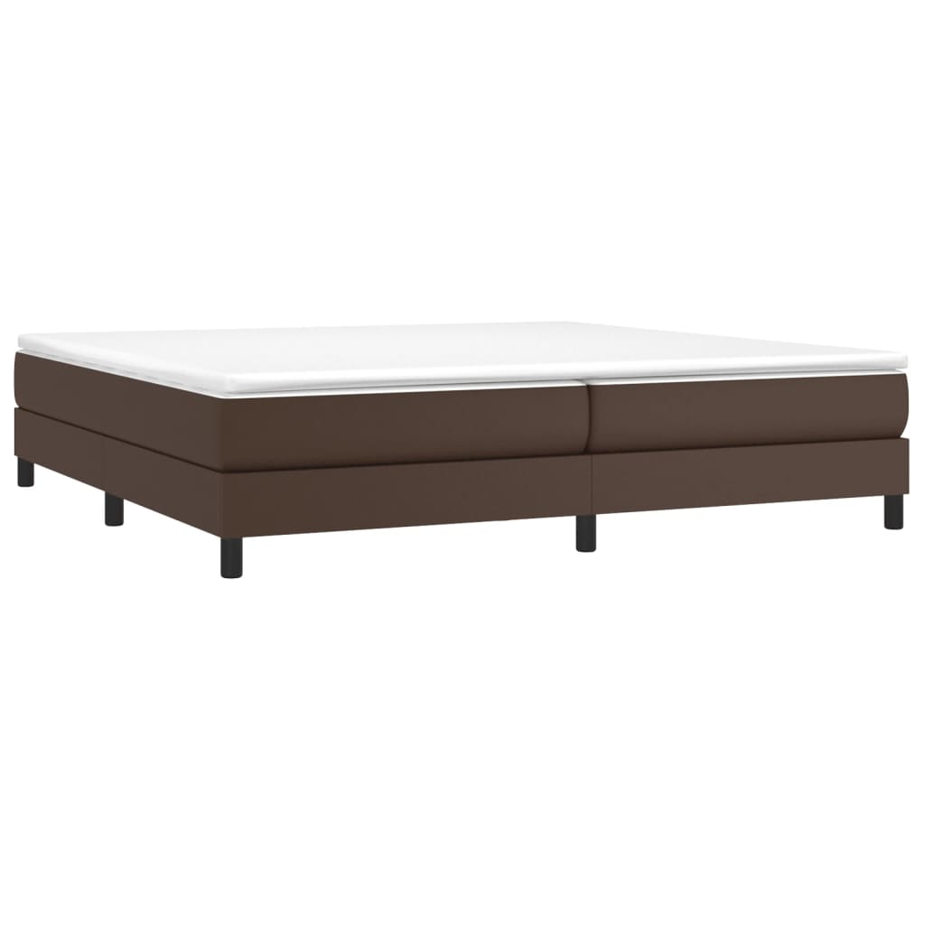 vidaXL Estrutura de cama 200x200cm couro artificial castanho