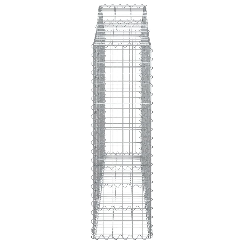 vidaXL Cestos gabião arqueados 14 pcs 200x30x100/120 ferro galvanizado