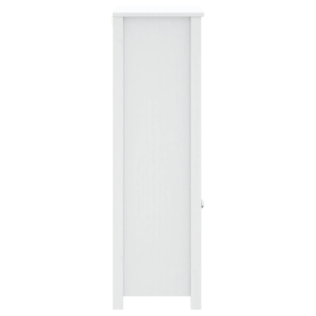 vidaXL Móvel de casa de banho BERG 69,5x34x110 cm pinho maciço branco