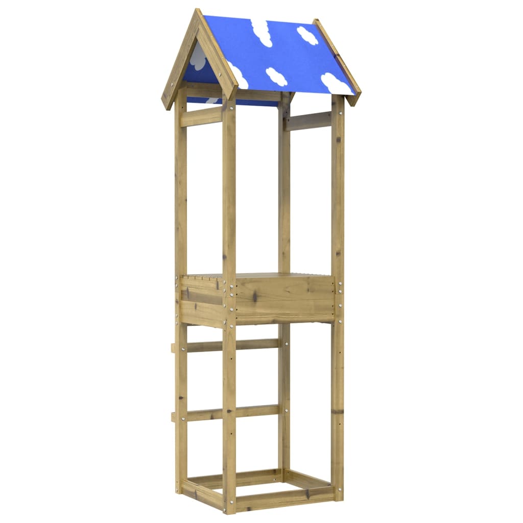 vidaXL Torre de brincar 52,5x46,5x195 cm madeira de pinho impregnada