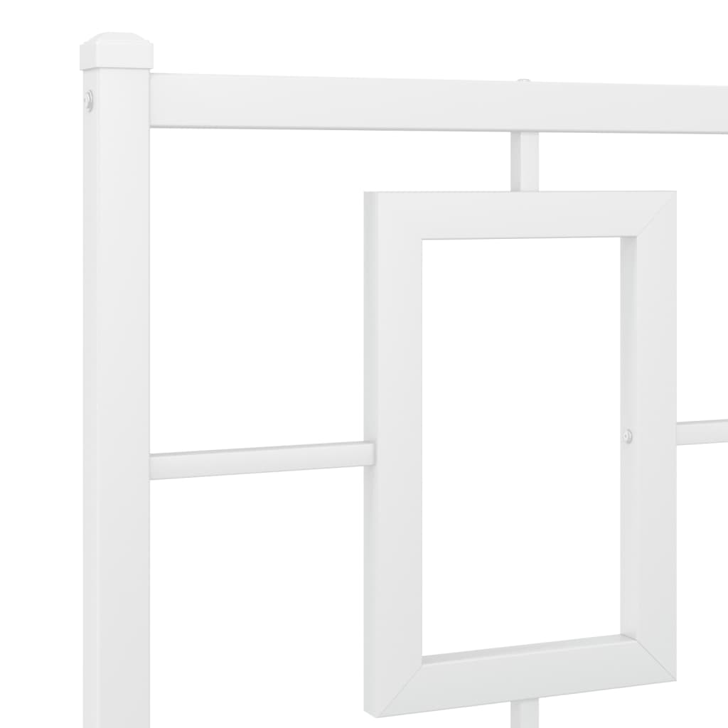vidaXL Estrutura de cama com cabeceira 120x200 cm metal branco