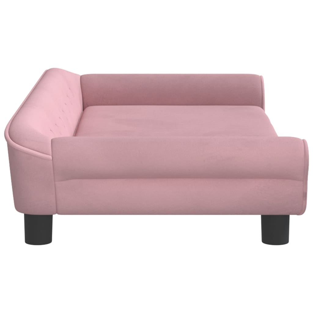 vidaXL Sofá infantil 100x50x26 cm veludo rosa