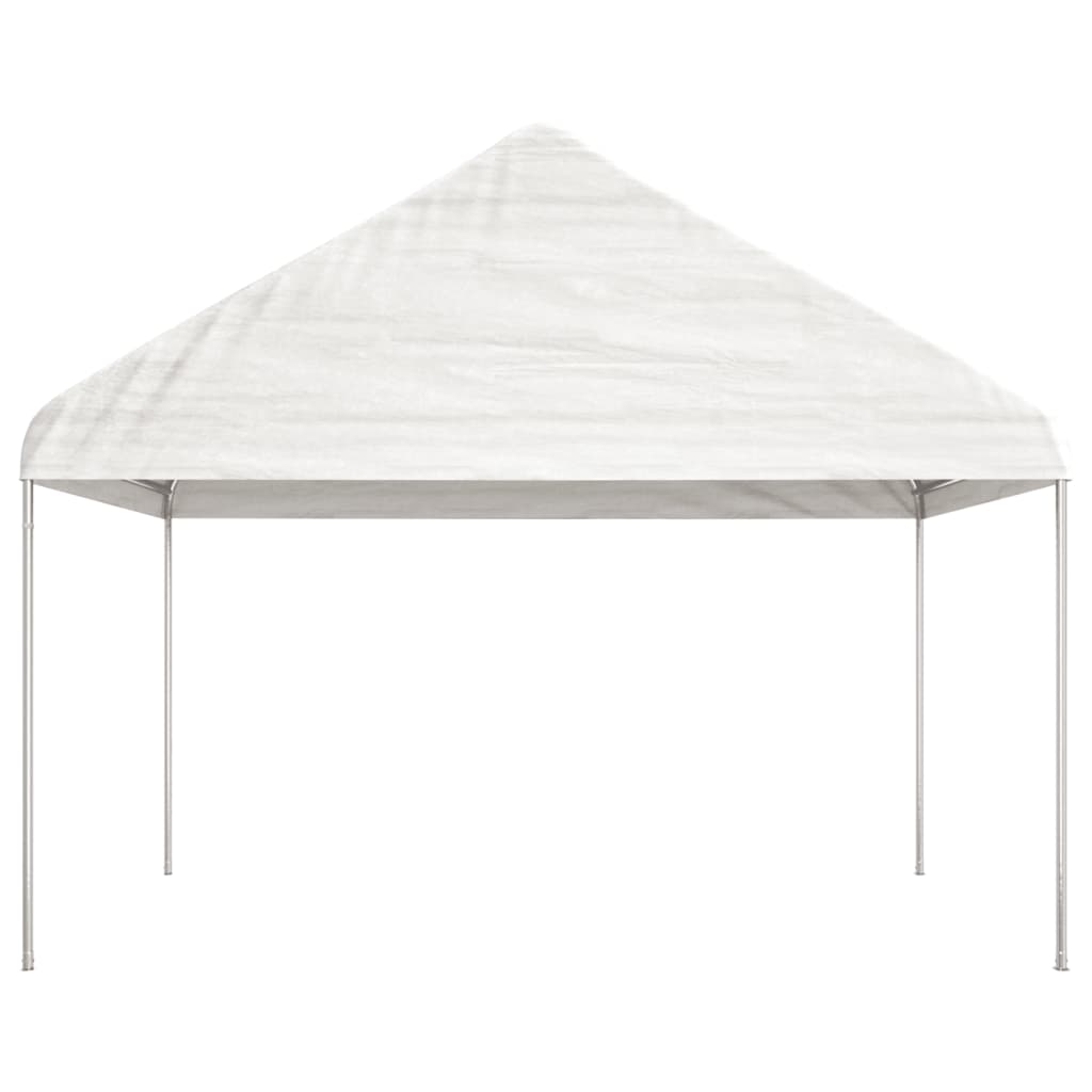 vidaXL Gazebo com telhado 13,38x4,08x3,22 m polietileno branco