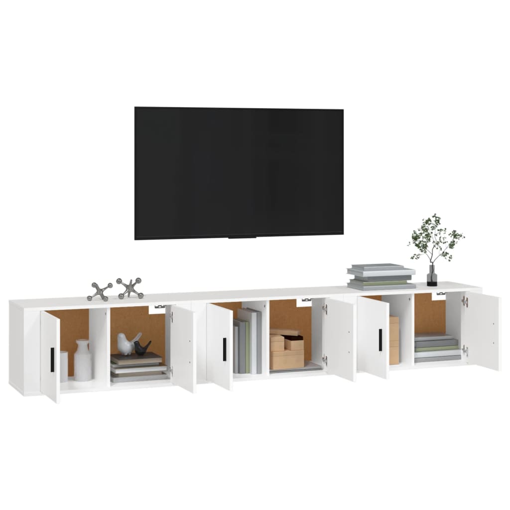 vidaXL Móveis de TV de parede 3 pcs 80x34,5x40 cm branco