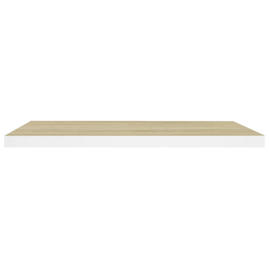 vidaXL Prateleiras parede 4 pcs 80x23,5x3,8 cm MDF carvalho e branco