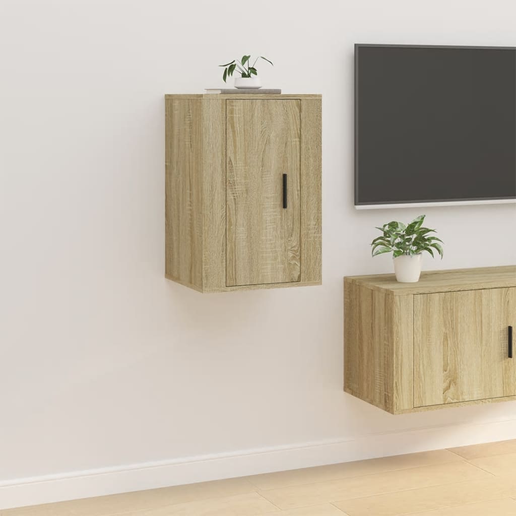 vidaXL Móveis de TV de parede 2 pcs 40x34,5x60 cm carvalho sonoma