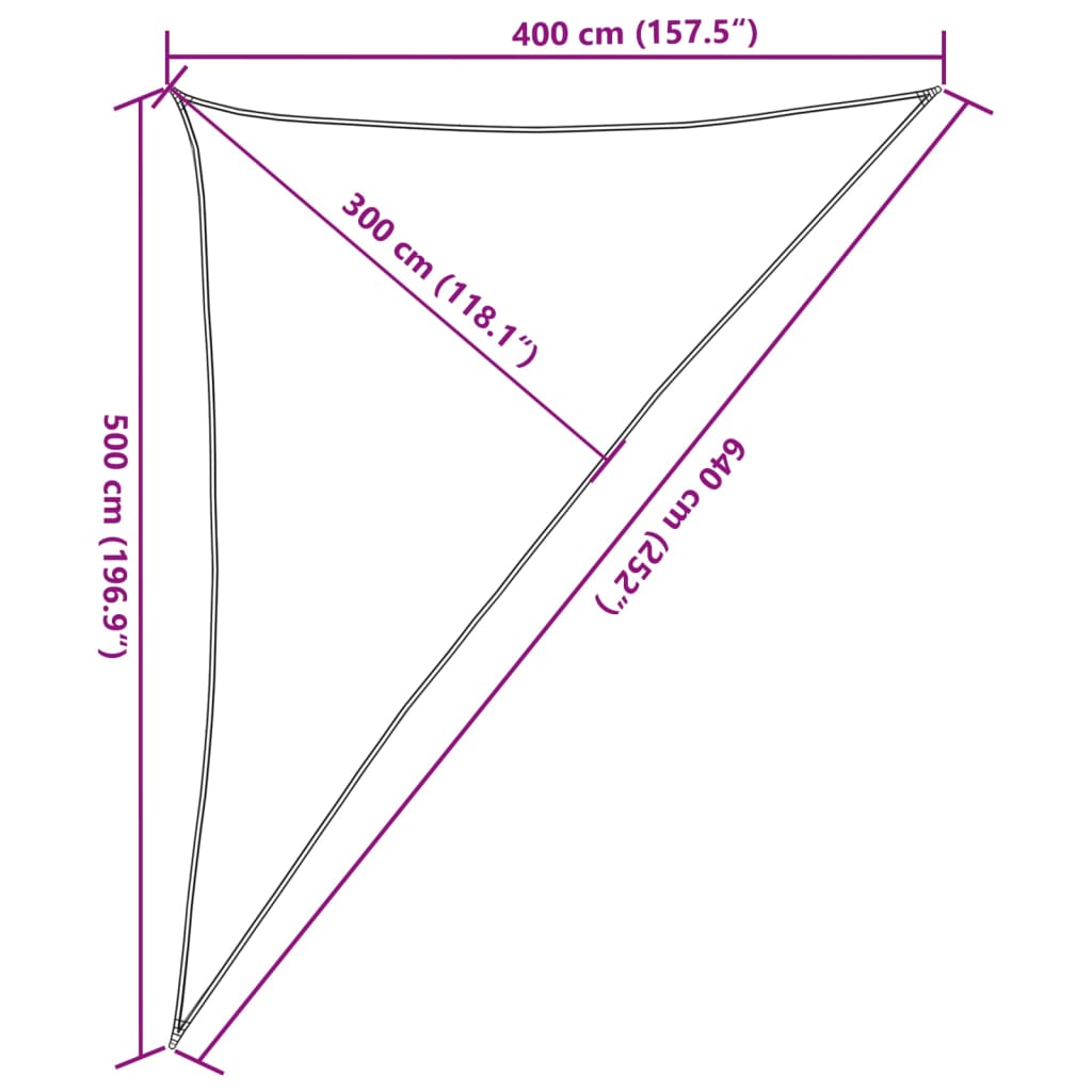 vidaXL Para-sol estilo vela 4x5x6,4m oxford 100% poliéster cinza-claro