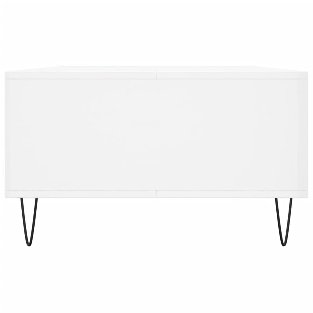 vidaXL Mesa de centro 104x60x35 cm derivados madeira branco brilhante