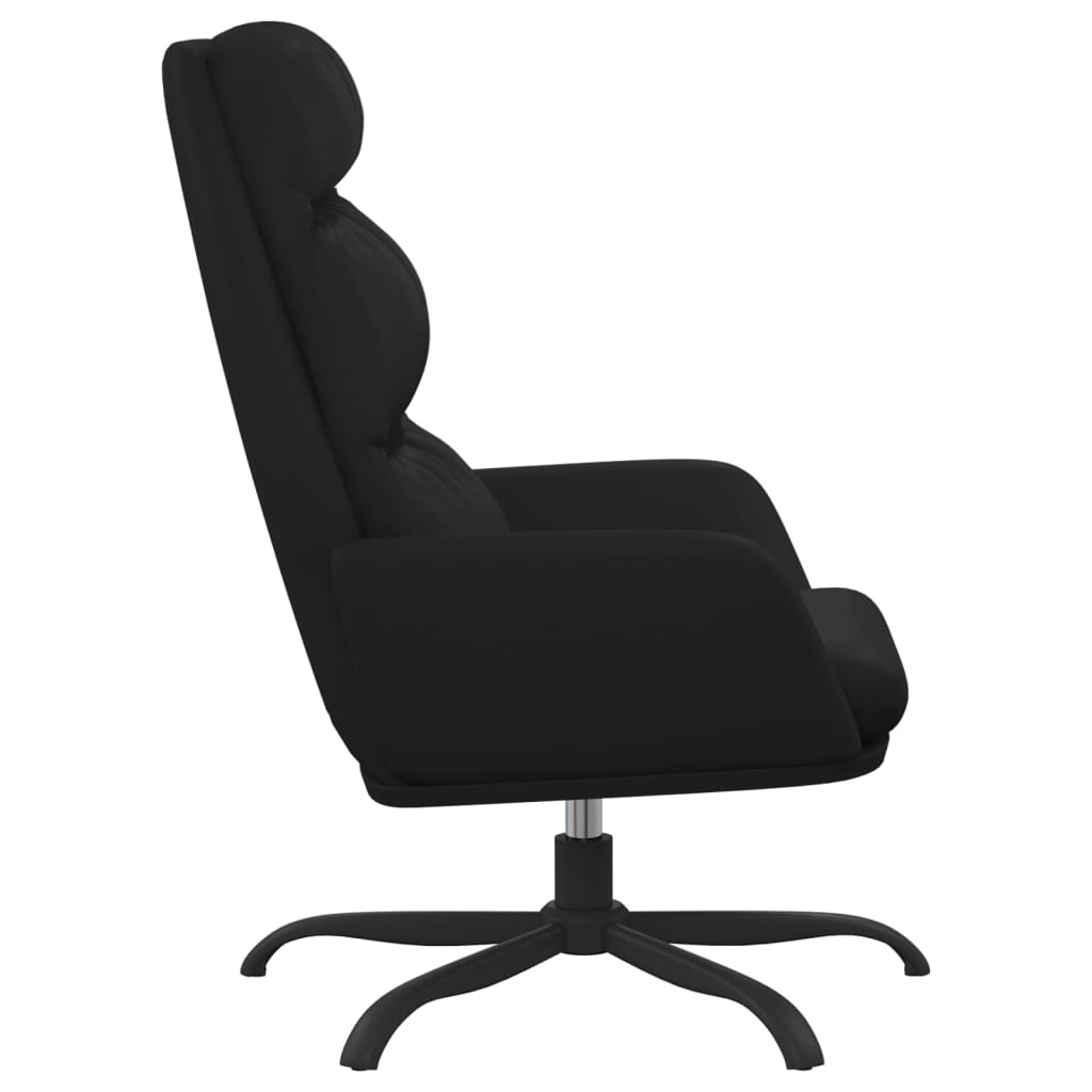 vidaXL Cadeira de descanso couro artificial preto