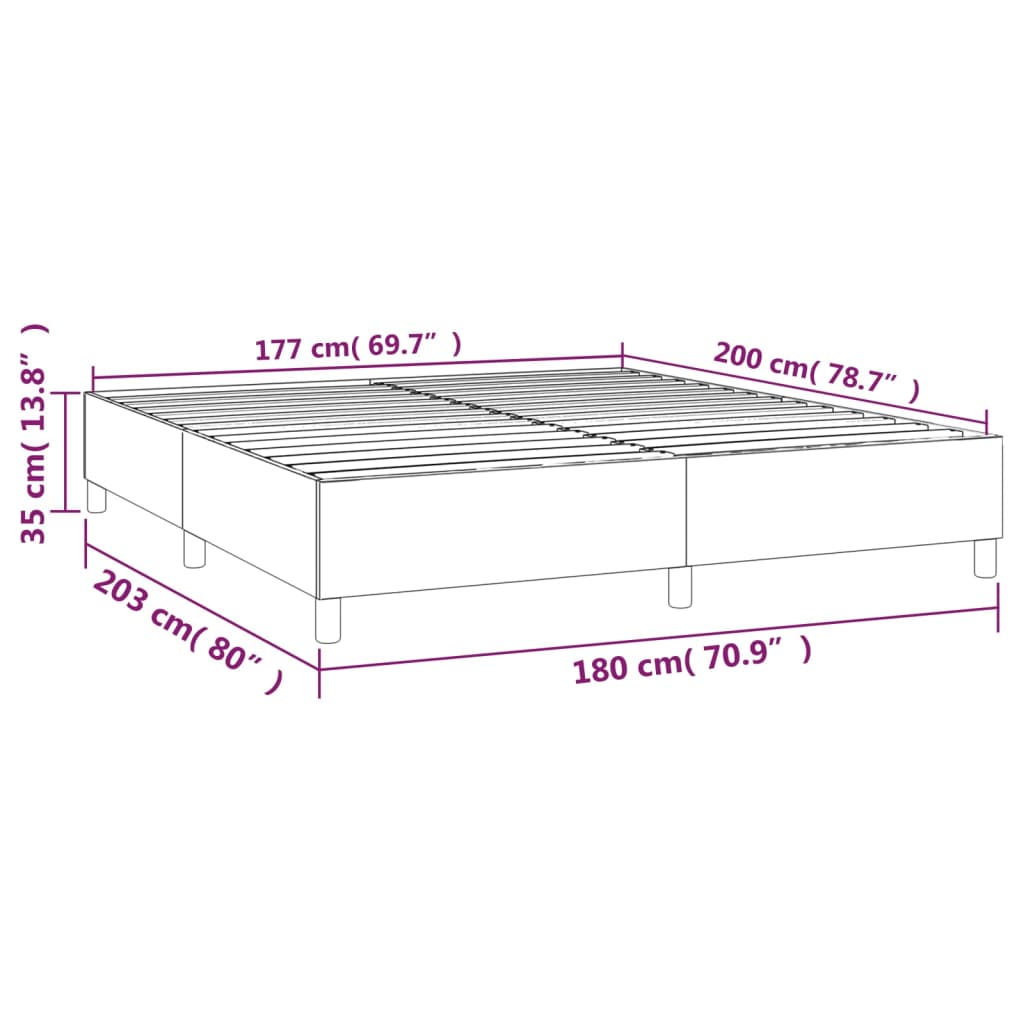 vidaXL Estrutura de cama 180x200cm couro artificial branco