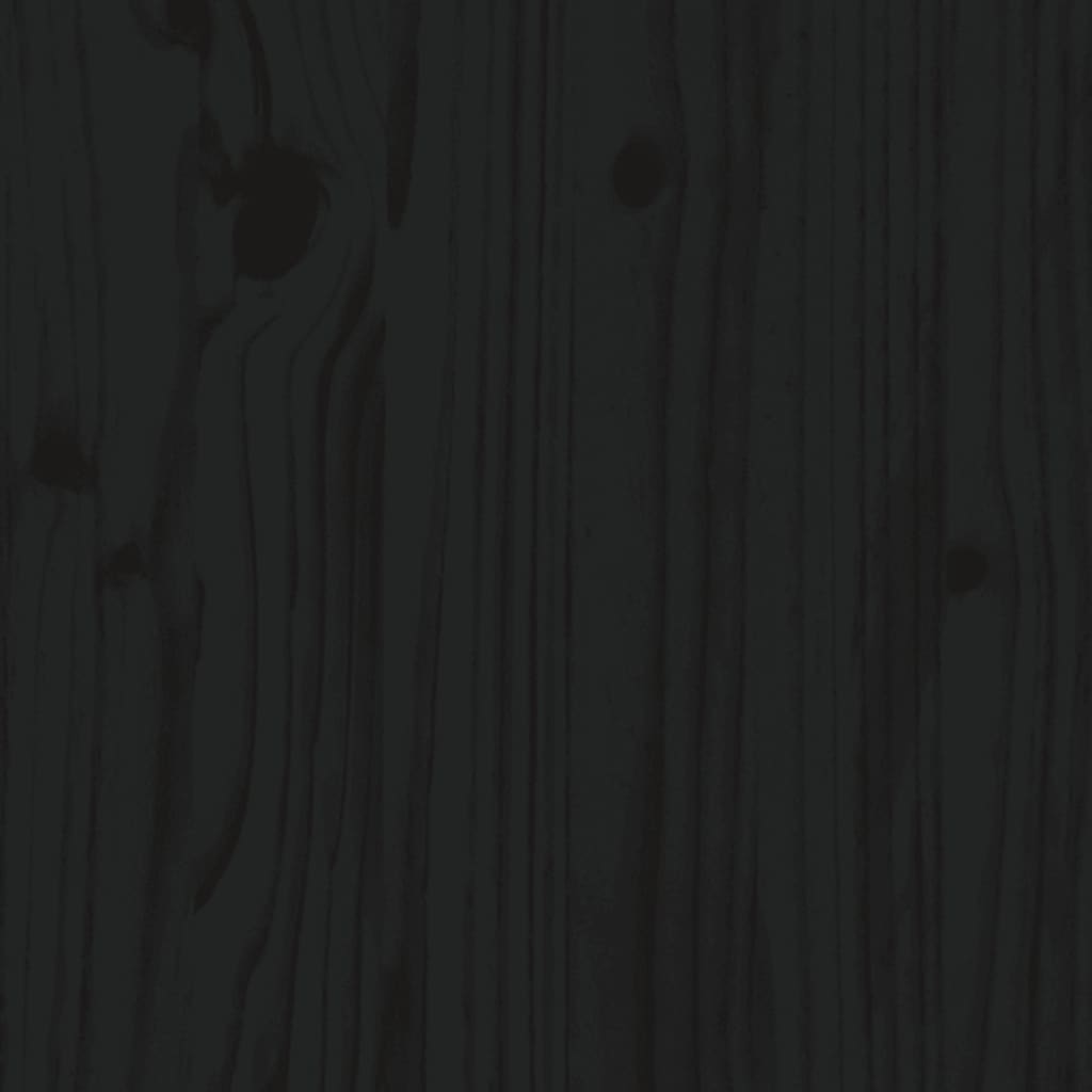 vidaXL Cabeceira de cama 140,5x4x100 cm pinho maciço preto