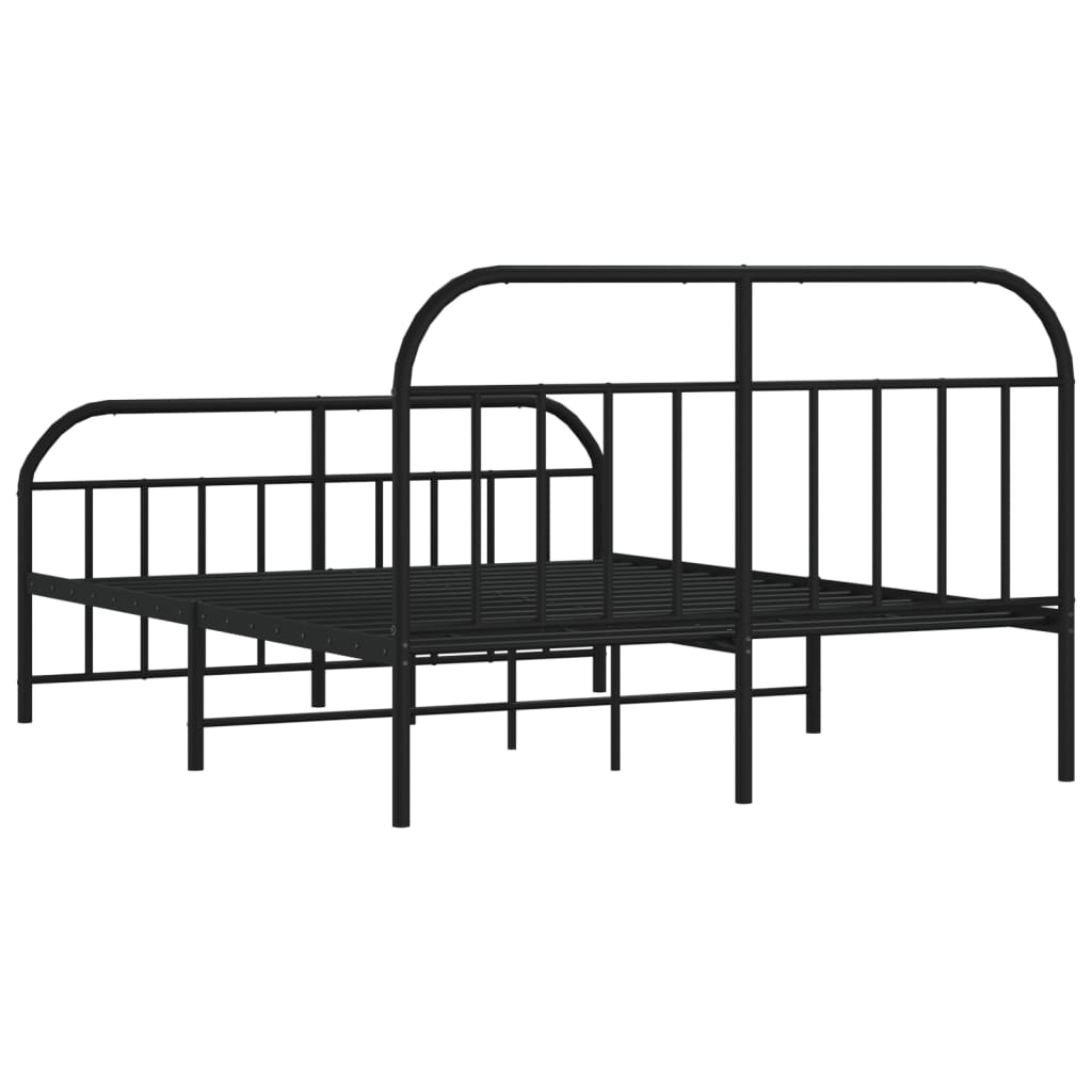 vidaXL Estrutura de cama sem colchão com pés 160x200 cm preto