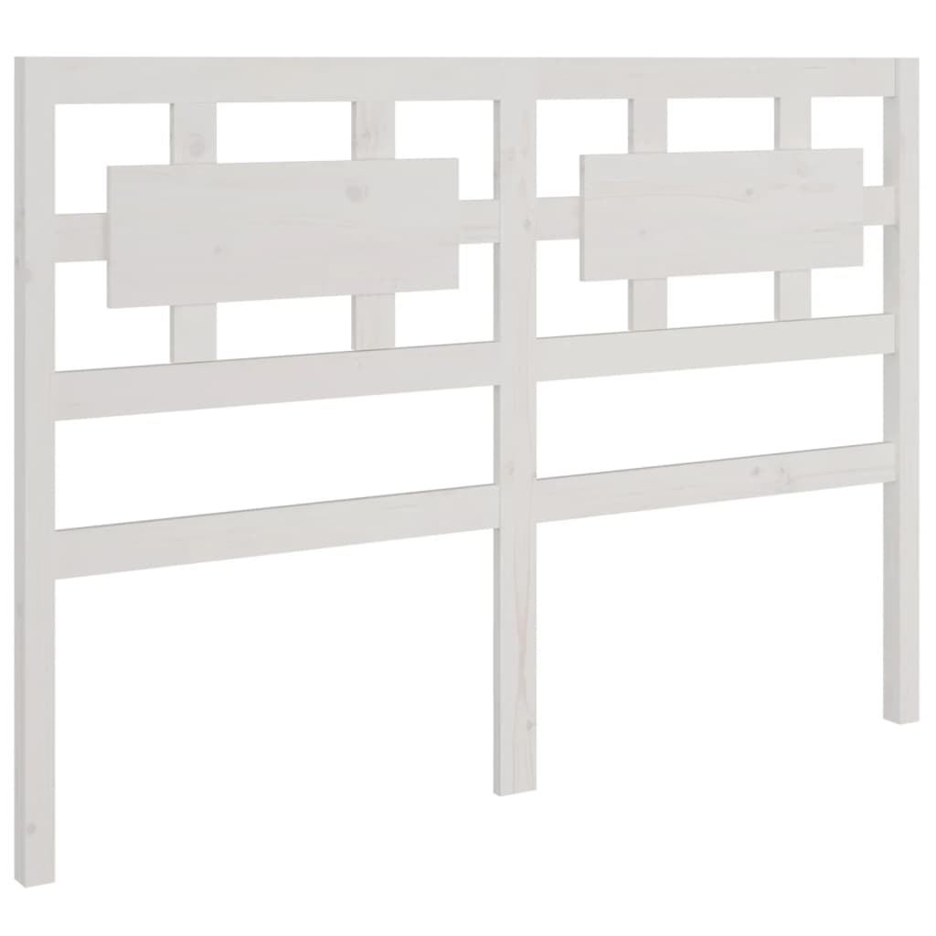 vidaXL Estrutura de cama casal 135x190 cm madeira maciça branco