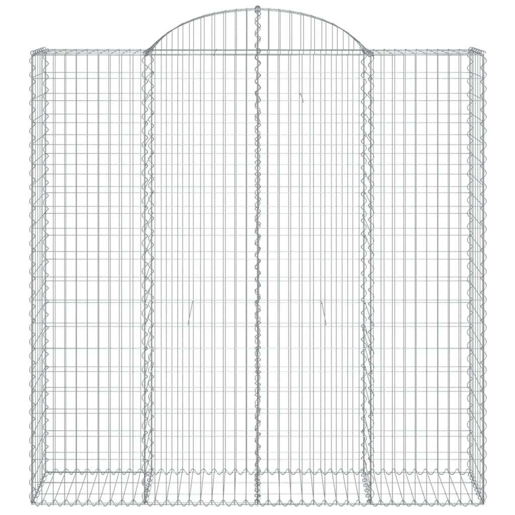 vidaXL Cestos gabião arqueados 10 pcs 200x50x200/220 ferro galvanizado