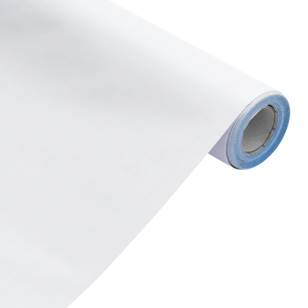 vidaXL Autocolantes para móveis 90x500 cm PVC branco mate