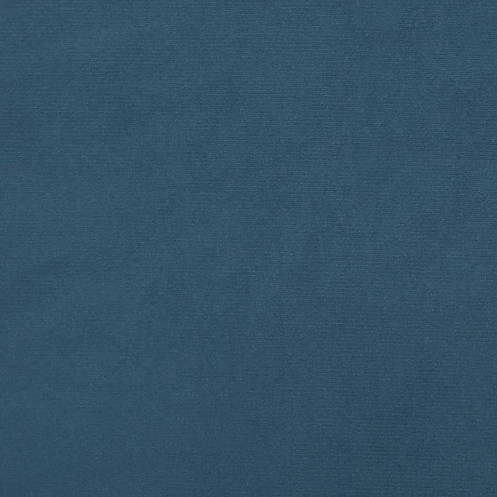 vidaXL Colchão de molas ensacadas 140x190x20 cm veludo azul-escuro