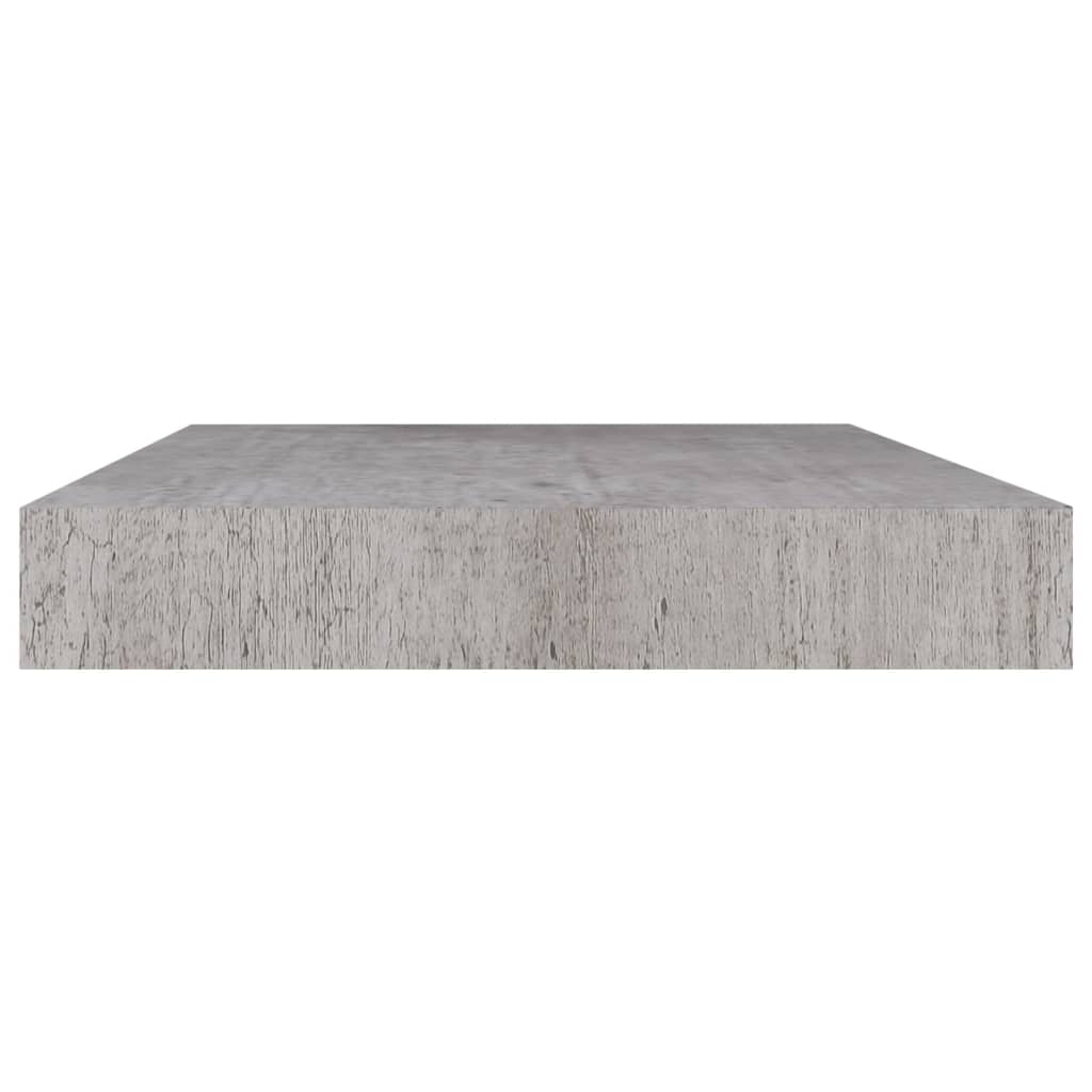 vidaXL Prateleira de parede suspensa 40x23x3,8 cm MDF cinzento-cimento