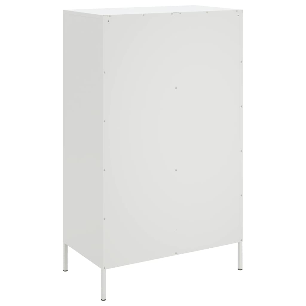 vidaXL Aparador alto 68x39x113 cm aço branco