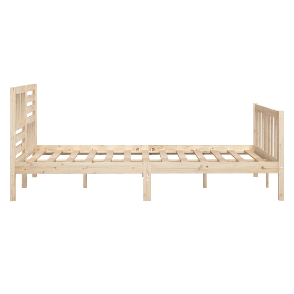 vidaXL Estrutura de cama 140x190 cm madeira maciça