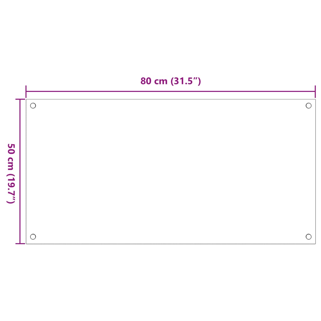 vidaXL Painéis anti-salpicos de cozinha 2 pcs 80x50 cm vidro temp.