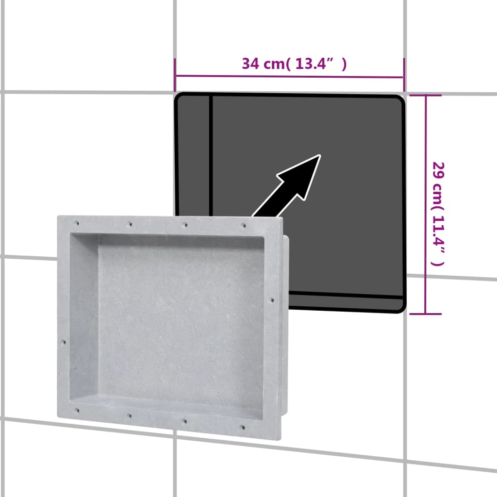 vidaXL Habitáculo de chuveiro 41x51x10 cm cinzento mate