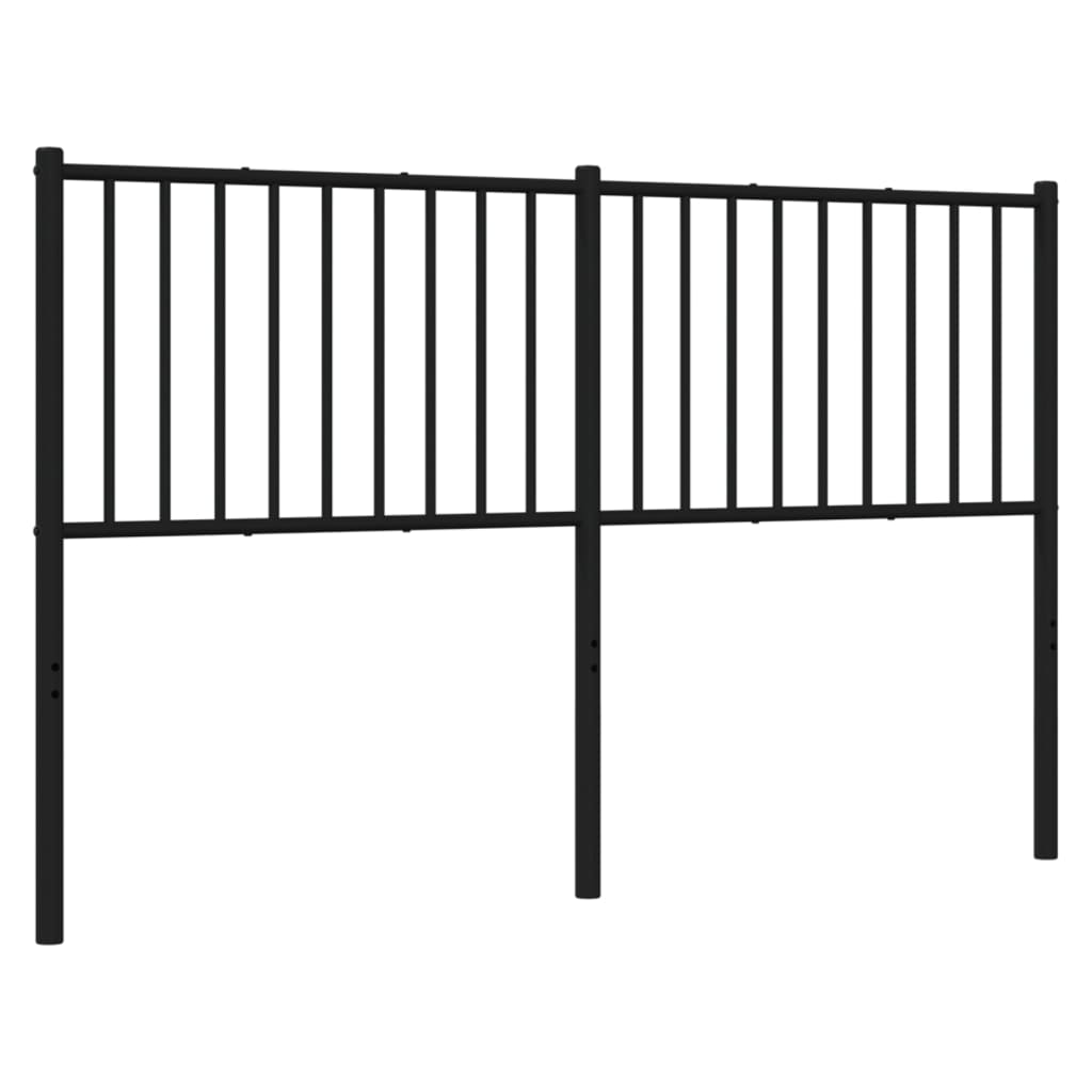 vidaXL Cabeceira de cama 150 cm metal preto