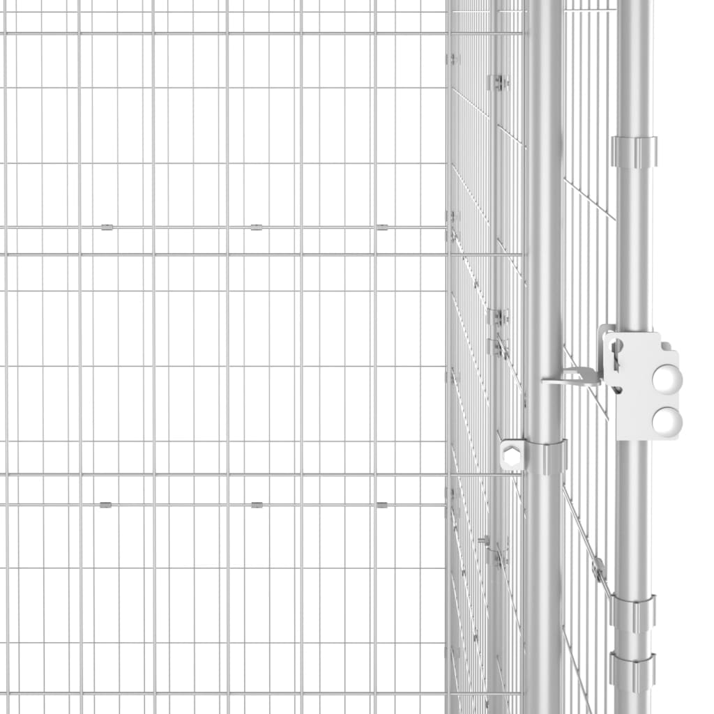 vidaXL Canil de exterior com telhado 21,78 m² aço galvanizado